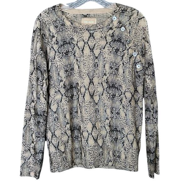 Zadig & Voltaire Reglis Reglis Python Print Cashmere Sweater Women's S Neutral - Picture 1 of 7